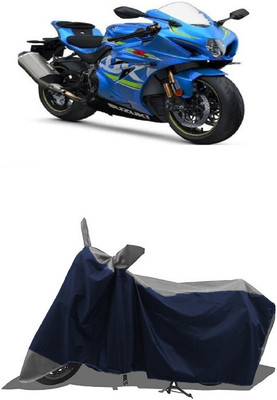 SUGASHRI Waterproof Two Wheeler Cover for Suzuki(GSX-R1000 ABS, Grey, Blue)