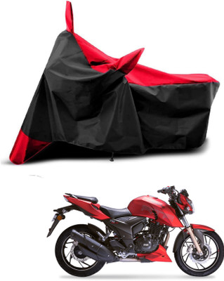 AASHTIK MART Two Wheeler Cover for TVS(Apache 150, Red, Black)