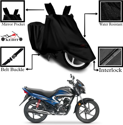 KEDIT Two Wheeler Cover for Universal For Bike(Dream Yuga, Black)