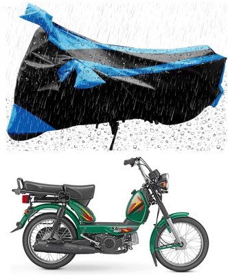 MMSSTAR Waterproof Two Wheeler Cover for TVS(XL 100 Heavy Duty, Blue, Black)