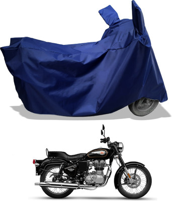 Amexride Two Wheeler Cover for Royal Enfield(350, Blue)