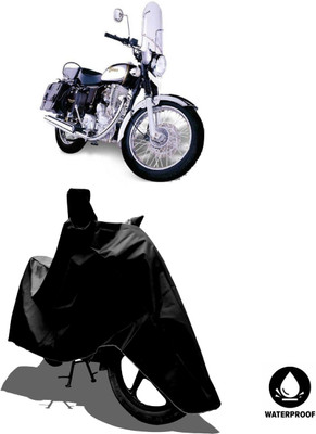 Amexride Waterproof Two Wheeler Cover for Royal Enfield(Machismo 350, Black)