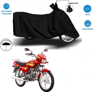 HWSXQAE Waterproof Two Wheeler Cover for Hero(Black)
