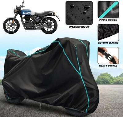 Shiv Kanha Waterproof Two Wheeler Cover for Royal Enfield(Hunter 350, Black)