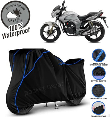 pocket bazar Waterproof Two Wheeler Cover for Hero(Hunk, Black)