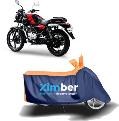 ZIMBER Two Wheeler Cover for Bajaj(V15, Orange, Blue)