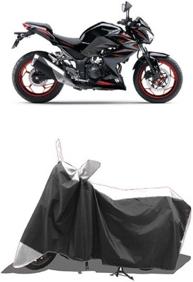 SUGASHRI Waterproof Two Wheeler Cover for Kawasaki(Z250 BS6, White, Black)
