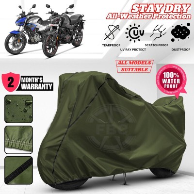 FBC Waterproof Two Wheeler Cover for Hero(Xtreme, Green, Black)