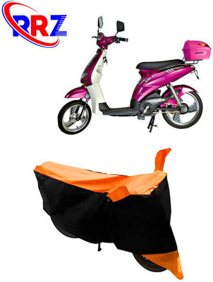 RRZ Waterproof Two Wheeler Cover for Avon(E Lite, Black, Orange)
