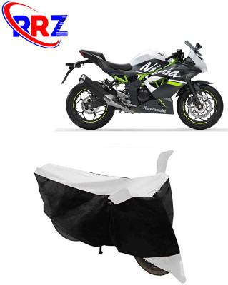 RRZ Waterproof Two Wheeler Cover for Kawasaki(Ninja, Black, White)