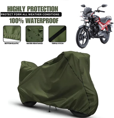OliverX Waterproof Two Wheeler Cover for TVS(Star City, Green, Black)