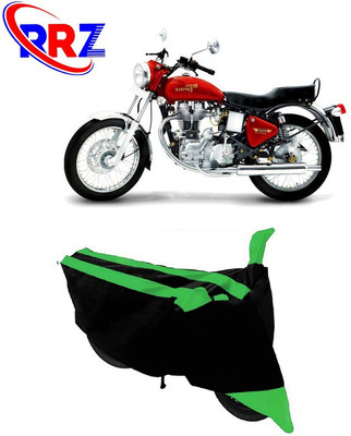 RRZ Waterproof Two Wheeler Cover for Royal Enfield(Electra 5S, Black, Green)