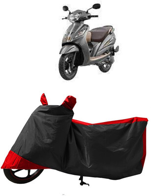 GROFATIK Two Wheeler Cover for TVS(Wego BS6, Red)