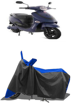 SUGASHRI Waterproof Two Wheeler Cover for Hero(Electric Photon BS6, Blue, Black)