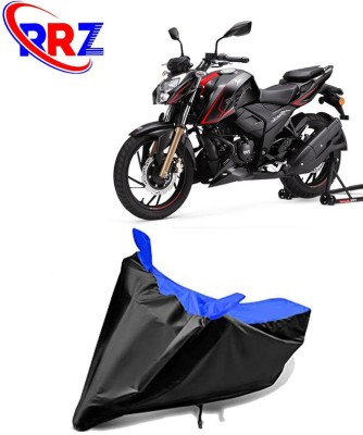 RRZ Waterproof Two Wheeler Cover for TVS(Apache RTR 200 4V, Black, Blue)