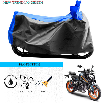 ANTHUB Waterproof Two Wheeler Cover for KTM(250 Duke, Grey, Blue)