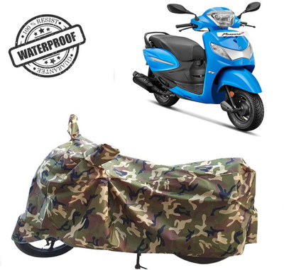 ROYAL AUTO MART Waterproof Two Wheeler Cover for Hero(Pleasure Plus, Green, Multicolor)