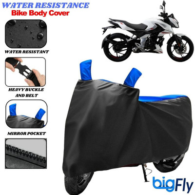 BigFly Two Wheeler Cover for Bajaj(Pulsar AS 150, Black, Blue)