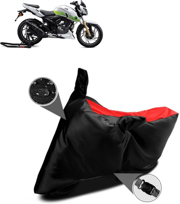 PAGORA Waterproof Two Wheeler Cover for TVS(Apache RTR 200 Fi E100, Red)