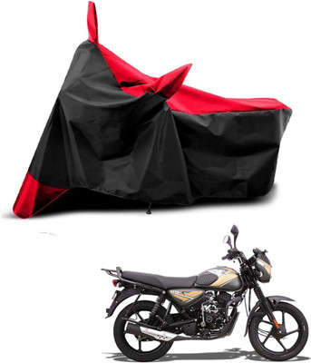 KEDIT Two Wheeler Cover for Bajaj(CT110, Red, Black)