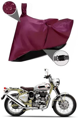 KEDIT Two Wheeler Cover for Royal Enfield(Bullet Trials 500, Maroon)