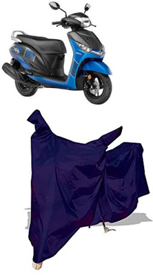 Amexride Two Wheeler Cover for Yamaha(Alpha BS6, Blue)