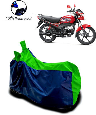Autofly Waterproof Two Wheeler Cover for Hero(Passion Pro i3S, Blue, Green)