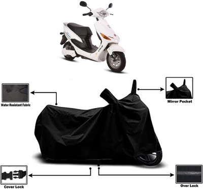 Amexride Two Wheeler Cover for Hero Electric(Electric Cruz BS6, Black)