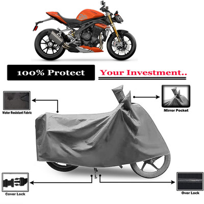 Amexride Two Wheeler Cover for Triumph(Speed Triple BS6, Grey)