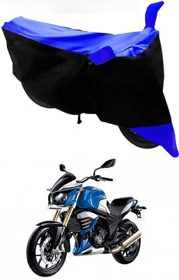 Furious3D Two Wheeler Cover for Mahindra(Mojo, Blue, Black)