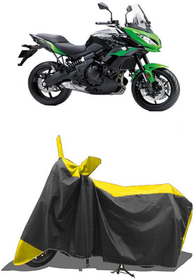 SUGASHRI Waterproof Two Wheeler Cover for Kawasaki(Versys 650 BS6, Yellow, Black)