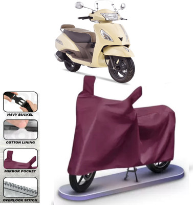 WMIZEXA Waterproof Two Wheeler Cover for TVS(Maroon)