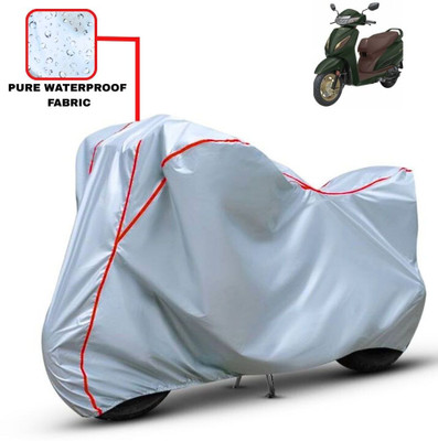 Delphinium Waterproof Two Wheeler Cover for Honda(Aviator, Silver, Red)