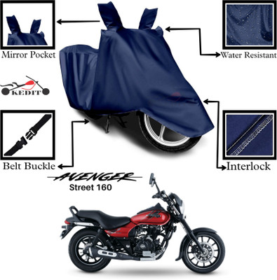 KEDIT Two Wheeler Cover for Bajaj(Avenger 160 Street, Blue)