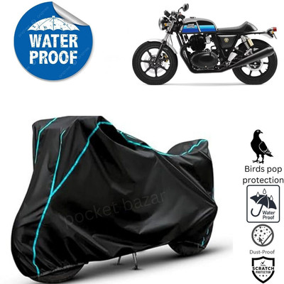 pocket bazar Waterproof Two Wheeler Cover for Royal Enfield(Continental GT, Black)