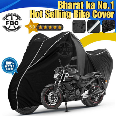 FBC Waterproof Two Wheeler Cover for Yamaha(FZ, Black, White)