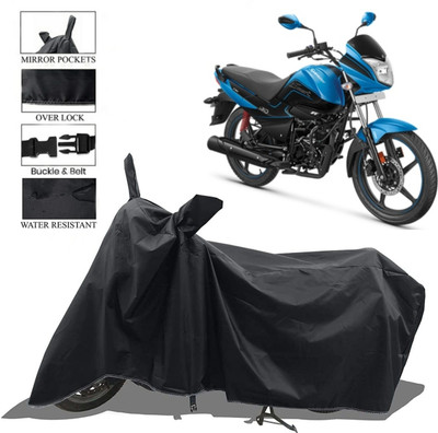 sowelar Waterproof Two Wheeler Cover for Hero(Splendor I Smart, Black)