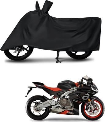 DeepShakshi AUTOMOTIVE Waterproof Two Wheeler Cover for Aprilia(RS 660, Black)