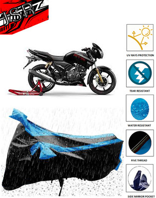 J S R Waterproof Two Wheeler Cover for TVS(Apache RTR 180, Blue)