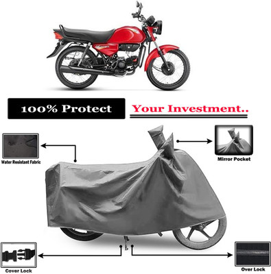 Amexride Two Wheeler Cover for Hero(HF Dawn BS6, Grey)