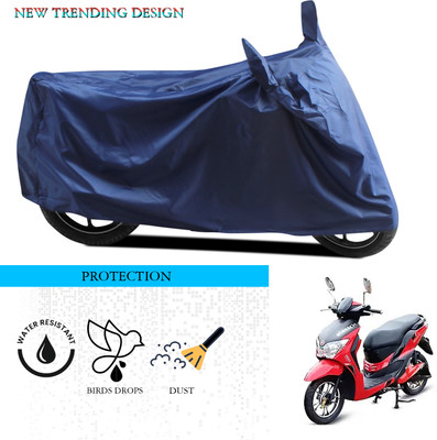 ANTHUB Waterproof Two Wheeler Cover for Hero(Electric Dash, Blue)