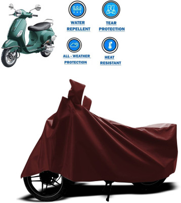 KEDIT Two Wheeler Cover for Vespa(Vespa VXL 150, Maroon)