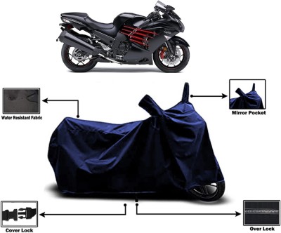 Amexride Two Wheeler Cover for Kawasaki(Ninja ZX-14R, Blue)