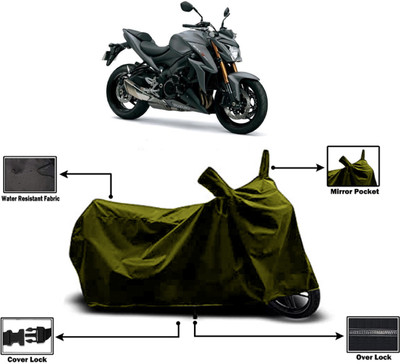 Amexride Two Wheeler Cover for Suzuki(GSX-S1000 ABS, Green)