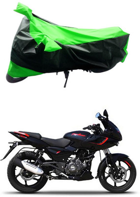 Mdstar Waterproof Two Wheeler Cover for Bajaj(Pulsar 180F, Green, Black)
