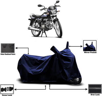 Amexride Two Wheeler Cover for Hero(Splendor Pro, Blue)