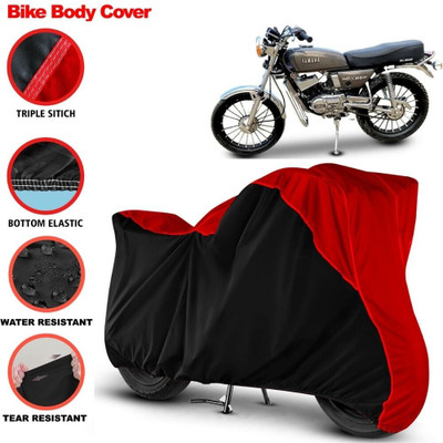 Grizzly Two Wheeler Cover for Yamaha(RX 100, Black, Red)