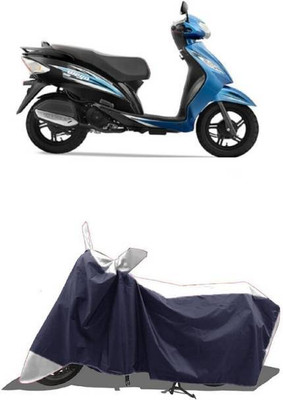 RAAMKM Two Wheeler Cover for Hero, Honda, Bajaj, TVS, Yamaha(Majesty S 155 maxi, White, Black)