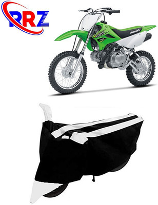 RRZ Waterproof Two Wheeler Cover for Kawasaki(KLX 110, Black, White)