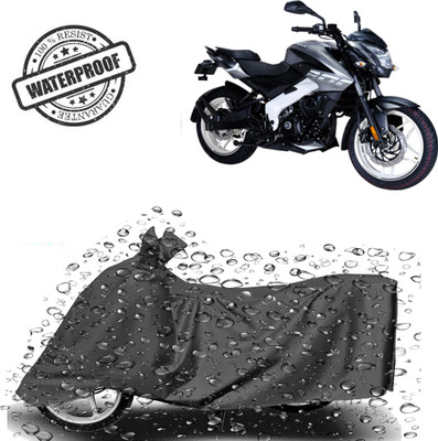 ROYAL AUTO MART Waterproof Two Wheeler Cover for Bajaj(Pulsar NS 200, Grey)